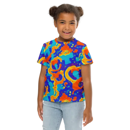 Surreal Surf on a Kids Crew Neck T-Shirt