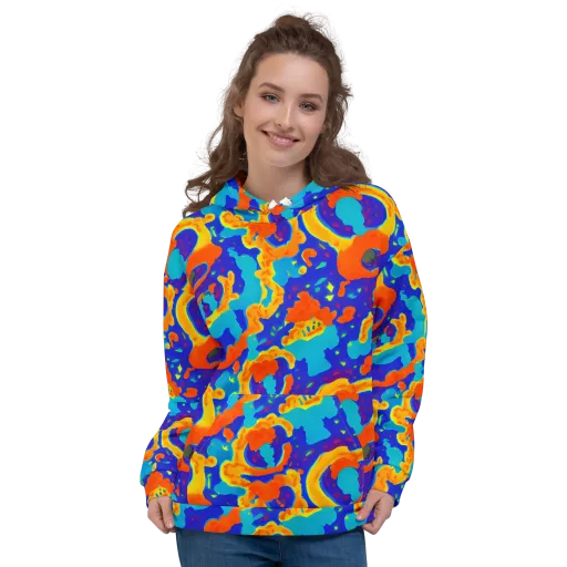 Surreal Surf on a Hoodie