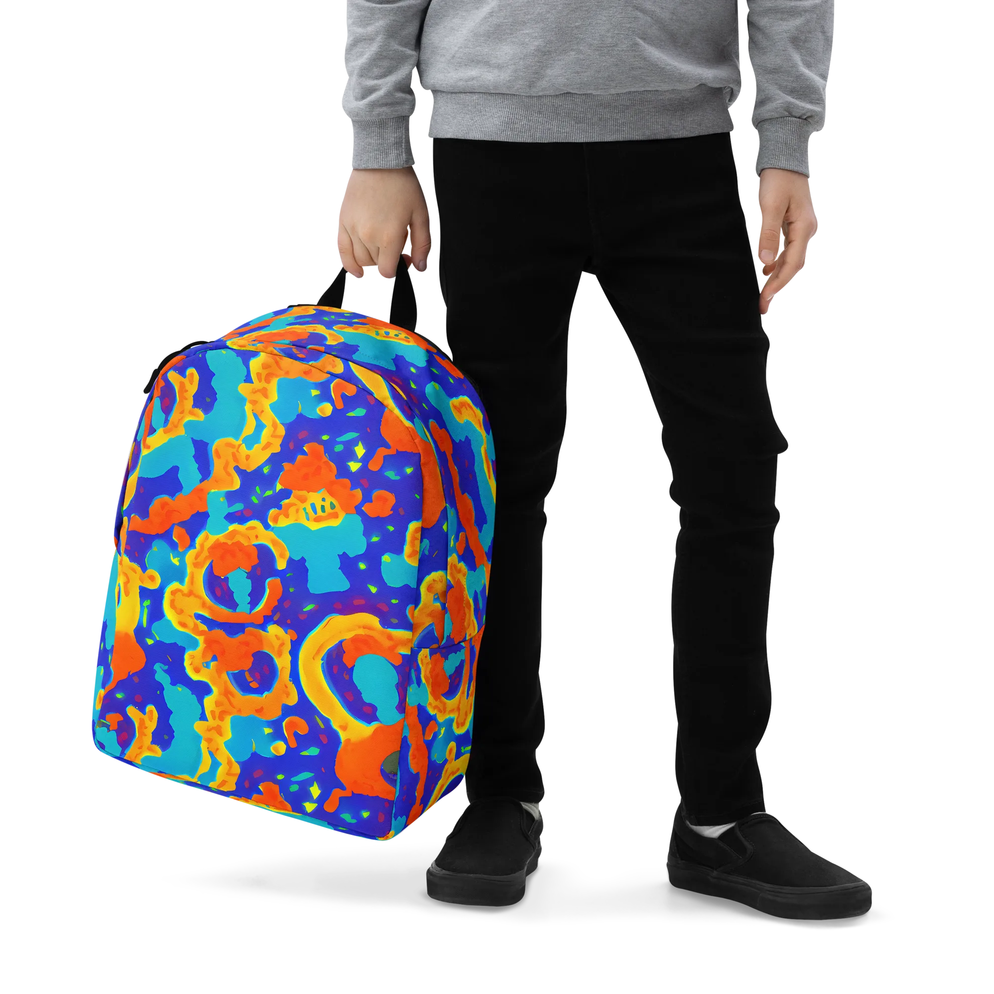 Surreal Surf on Minimalist Backpack — Zoomed-in