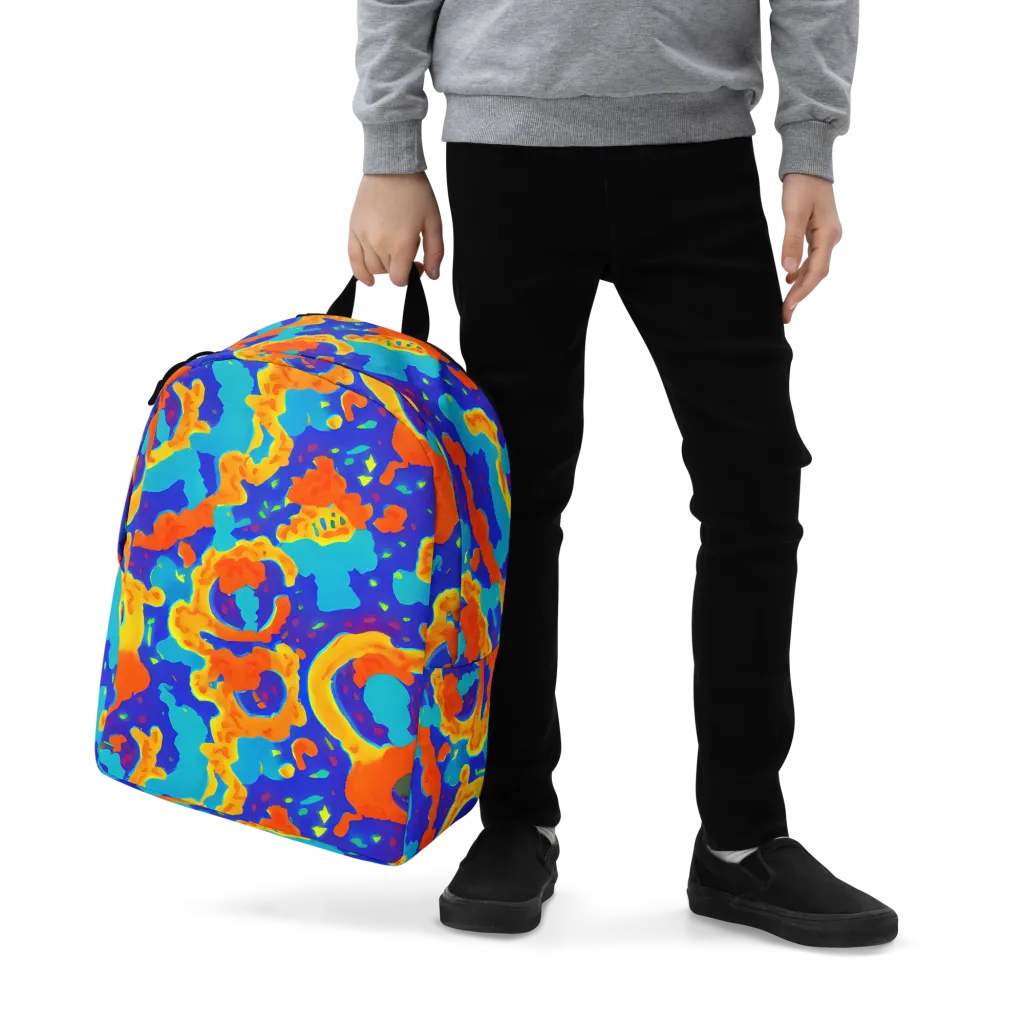 Surreal Surf on Minimalist Backpack — Zoomed-in