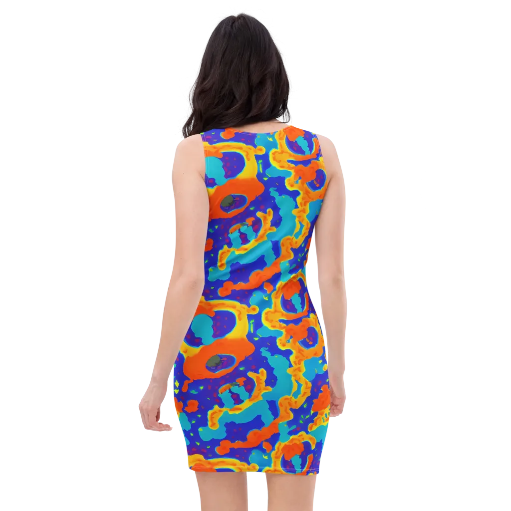 Surreal Surf on Bodycon Dress — Back