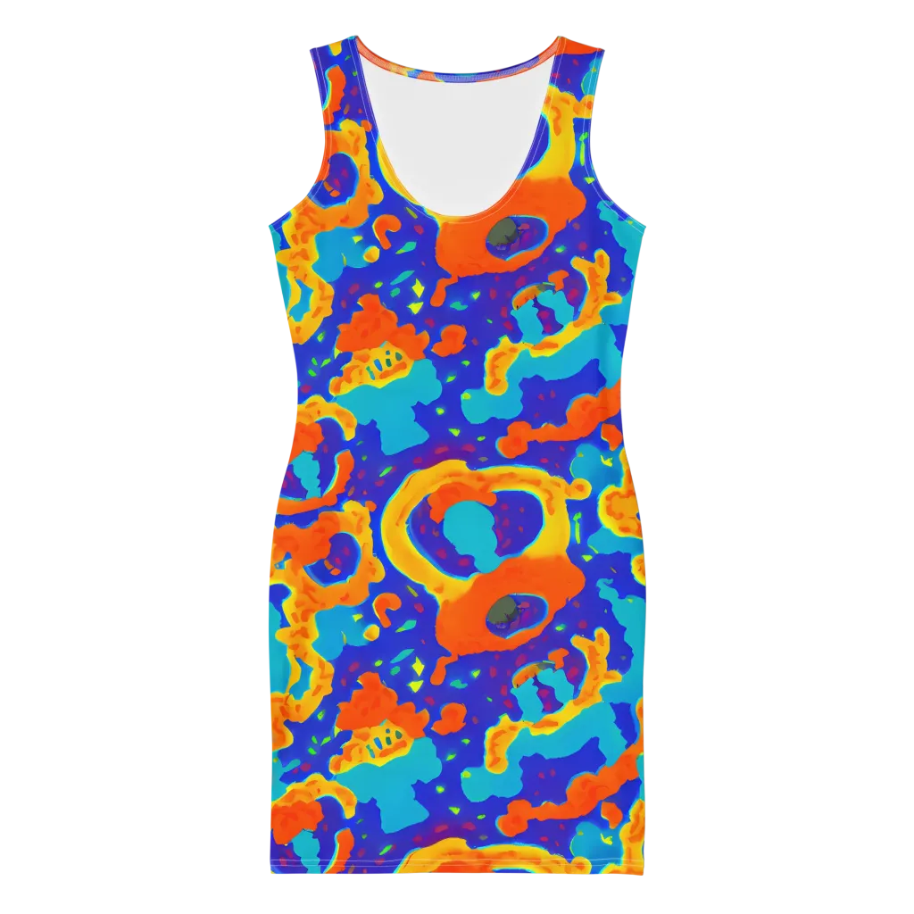 Surreal Surf on Bodycon Dress — Front