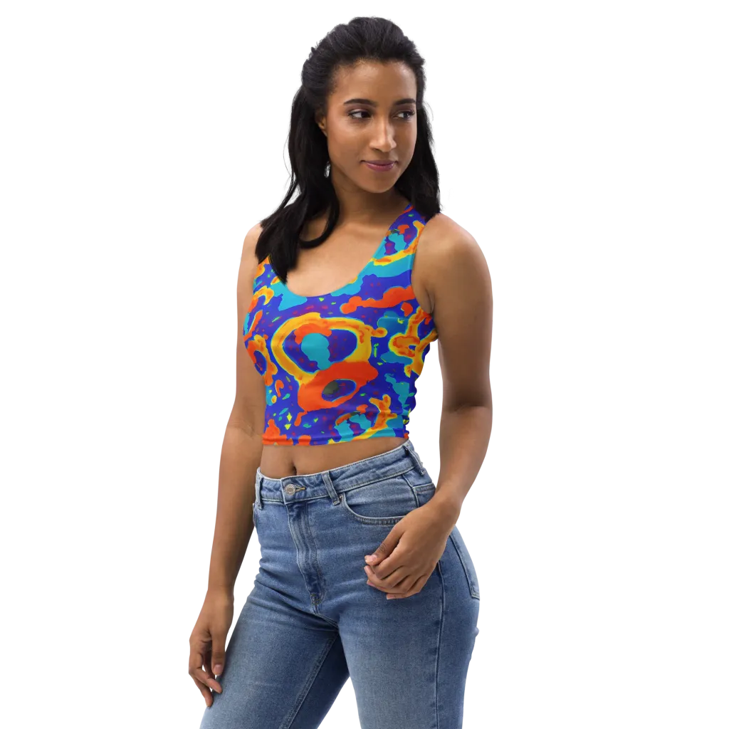 Surreal Surf on Crop Top — Left Front