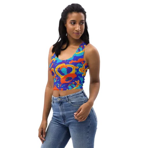 Surreal Surf on a Crop Top