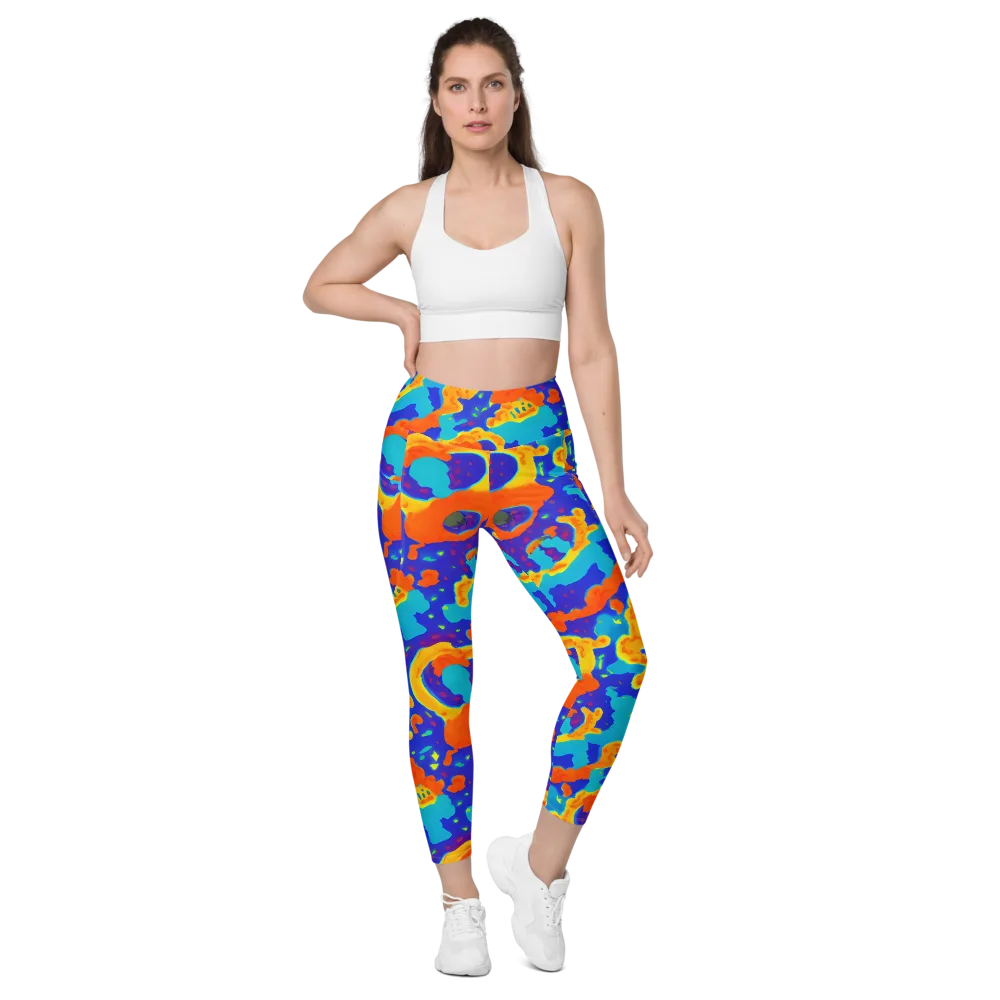 Surreal Surf on Leggings with Pockets — Front