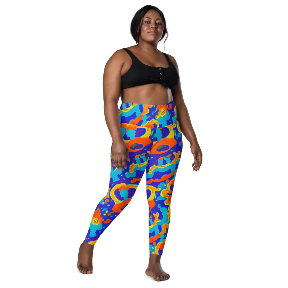 Surreal Surf on Leggings with Pockets — Front