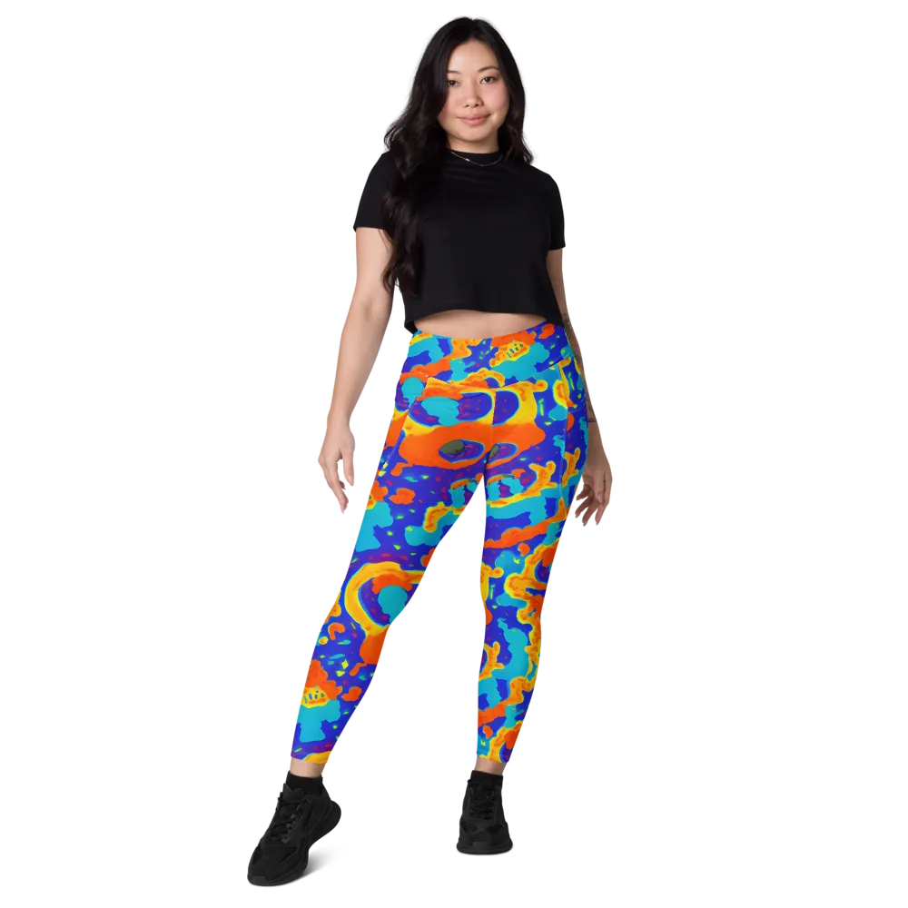 Surreal Surf on Leggings with Pockets — Front