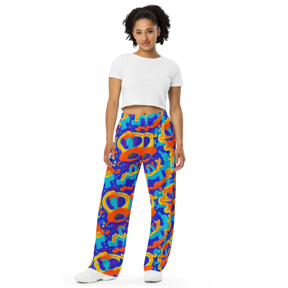 Surreal Surf on Wide-Leg Pants — Front