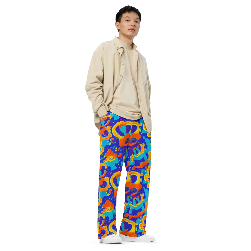 Surreal Surf on Wide-Leg Pants — Right Front