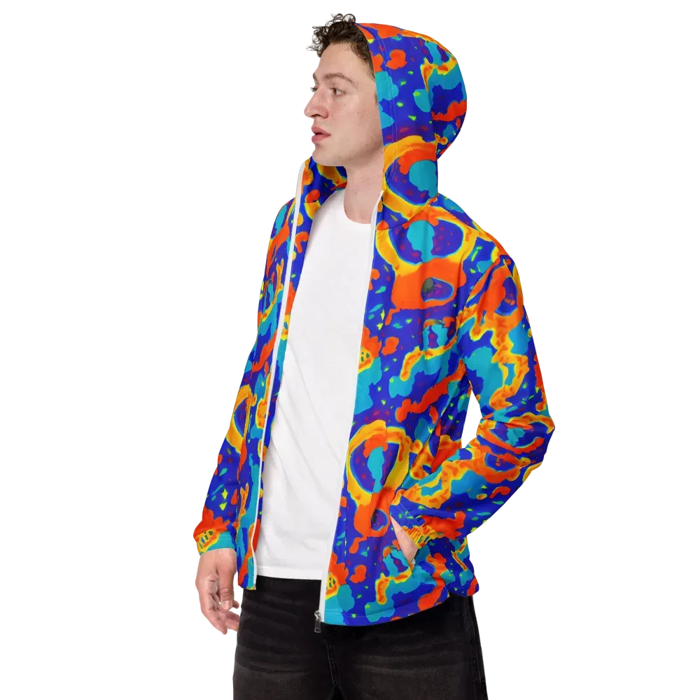 Surreal Surf on Men's Windbreaker — Left Front
