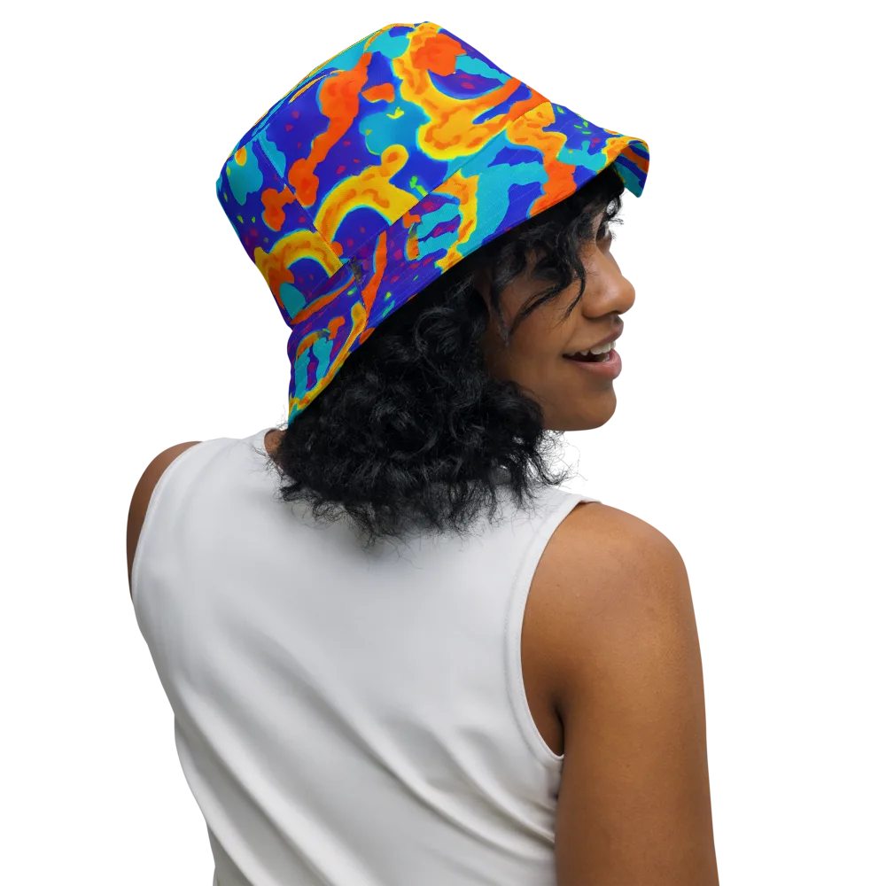 Surreal Surf on Reversible Bucket Hat — Right Outside