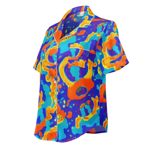 Surreal Surf on a Women's Short Sleeve Pajama Top