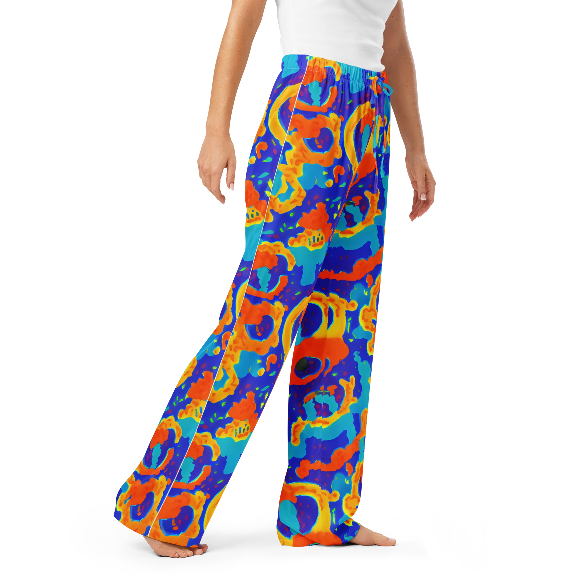 Surreal Surf on Women's Pajama Pants — Right Front
