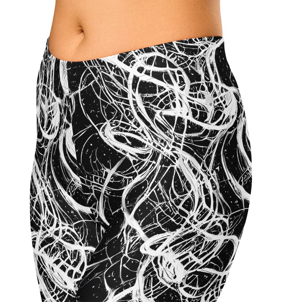 Blackroot Circuit on Capri Leggings — Zoomed-in