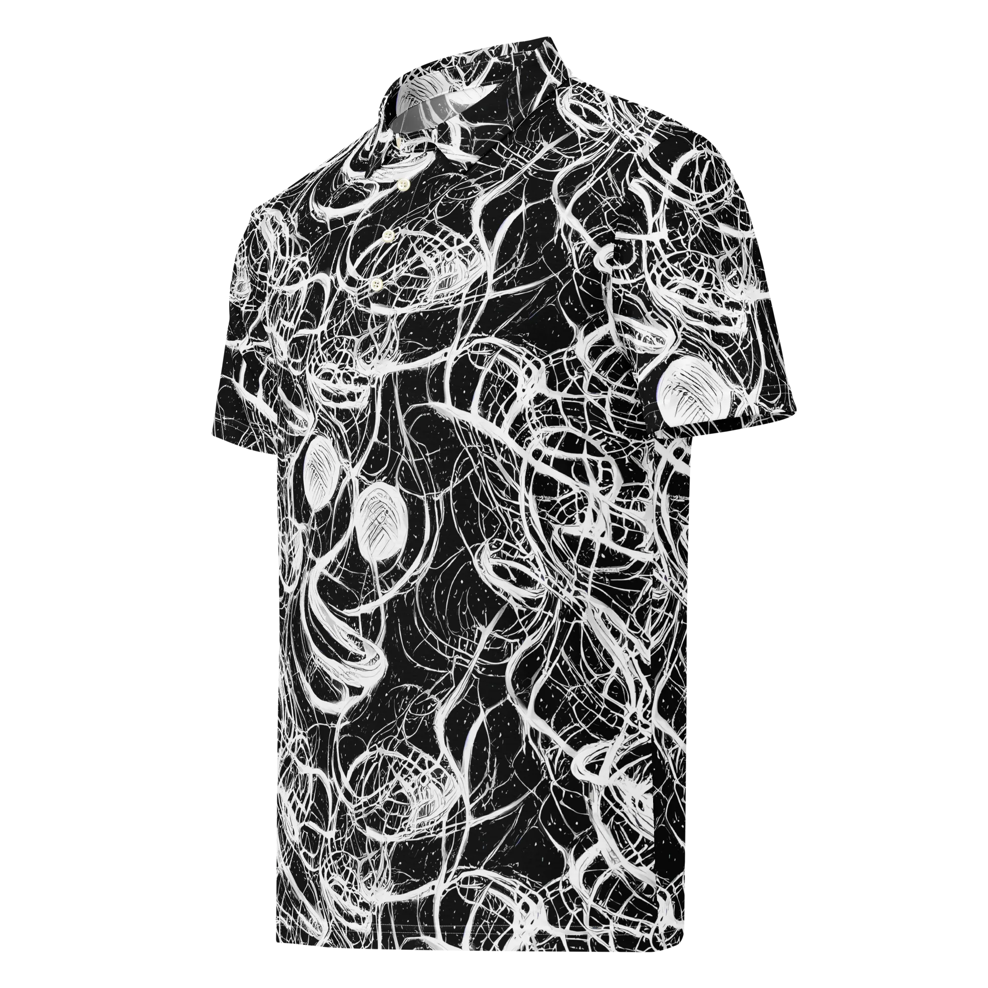 Blackroot Circuit on Men's Slim Fit Polo Shirt — Left Front