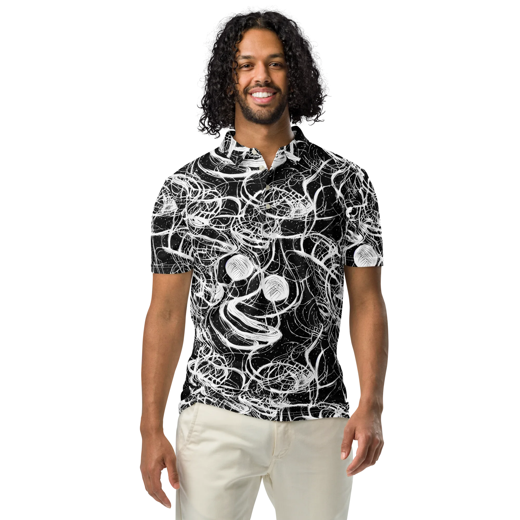 Blackroot Circuit on Men's Slim Fit Polo Shirt — Front