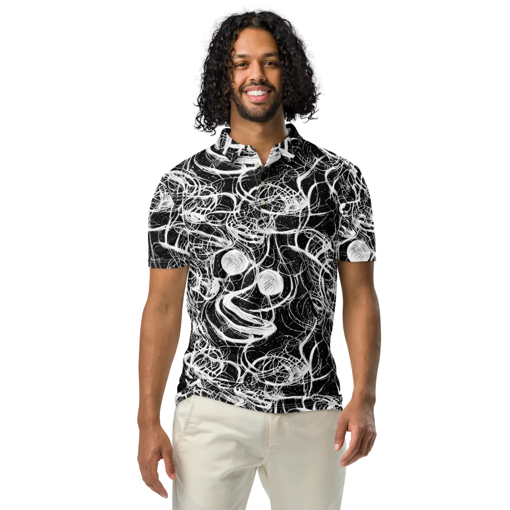 Blackroot Circuit on Men's Slim Fit Polo Shirt — Front