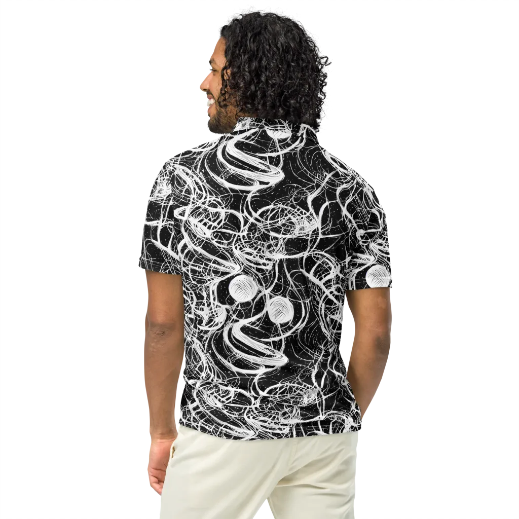 Blackroot Circuit on Men's Slim Fit Polo Shirt — Back