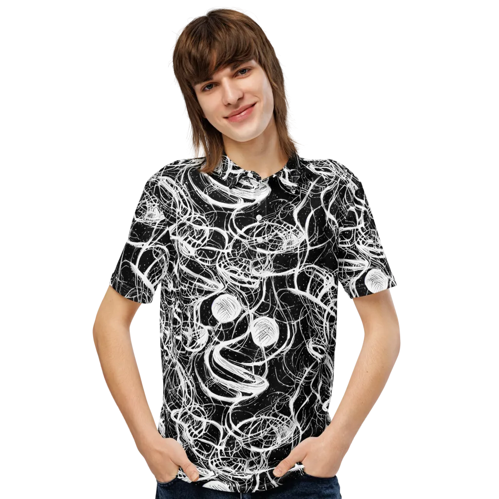 Blackroot Circuit on Men's Slim Fit Polo Shirt — Front