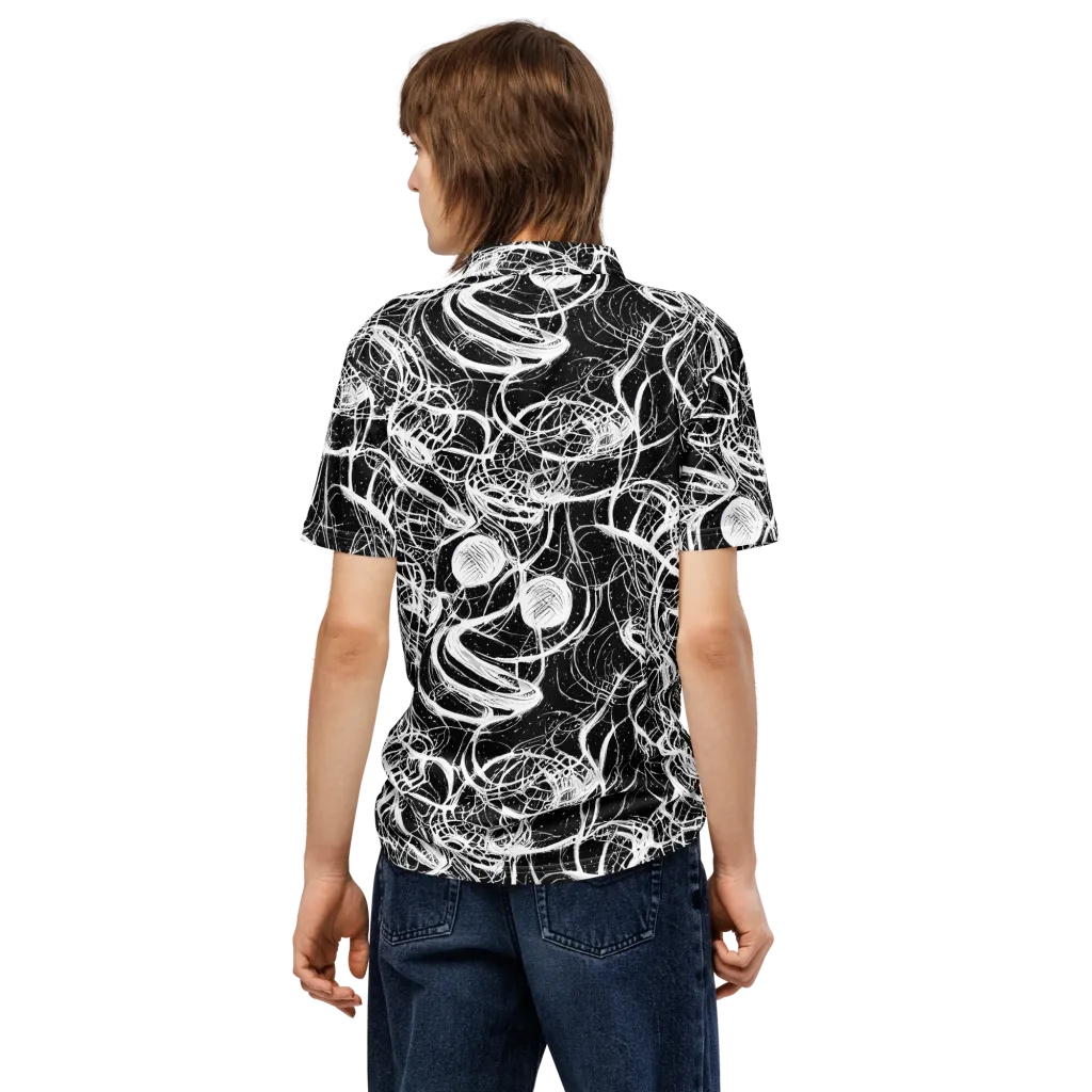 Blackroot Circuit on Men's Slim Fit Polo Shirt — Back