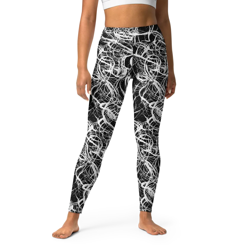Blackroot Circuit on Yoga Leggings — Front