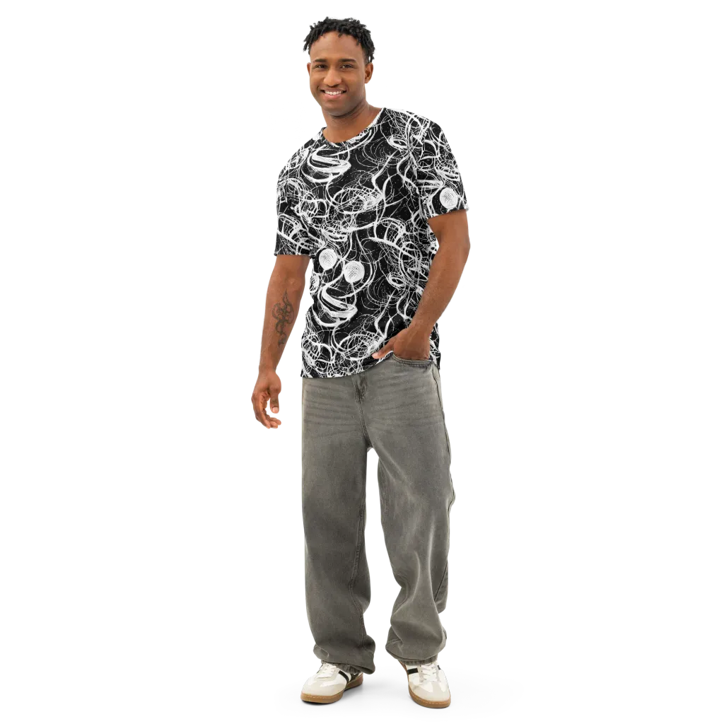 Blackroot Circuit on Men's Cotton Crew Neck T-Shirt — Front