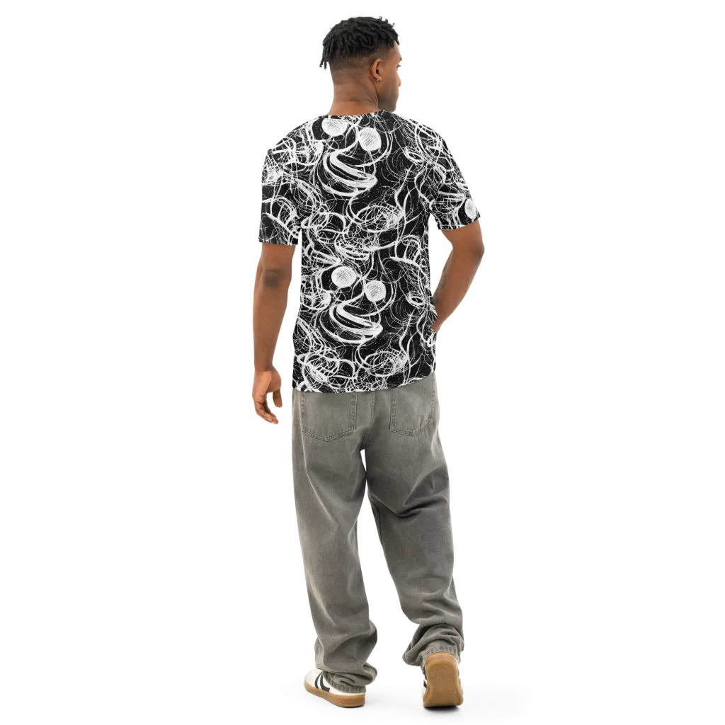 Blackroot Circuit on Men's Cotton Crew Neck T-Shirt — Back