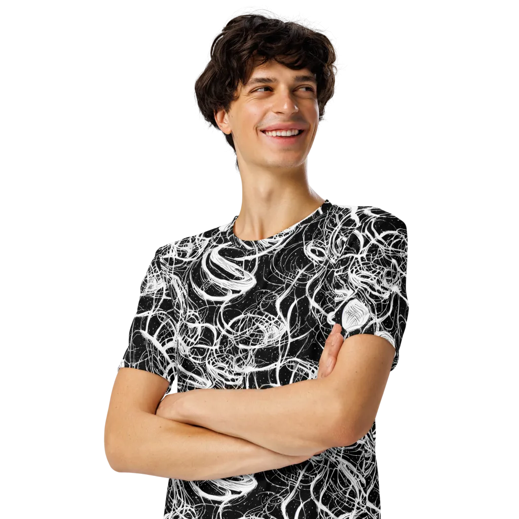 Blackroot Circuit on Men's Crew Neck T-Shirt — Left Front