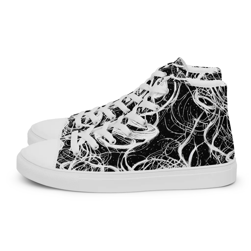 Blackroot Circuit on Men's High Top Canvas Shoes — Left