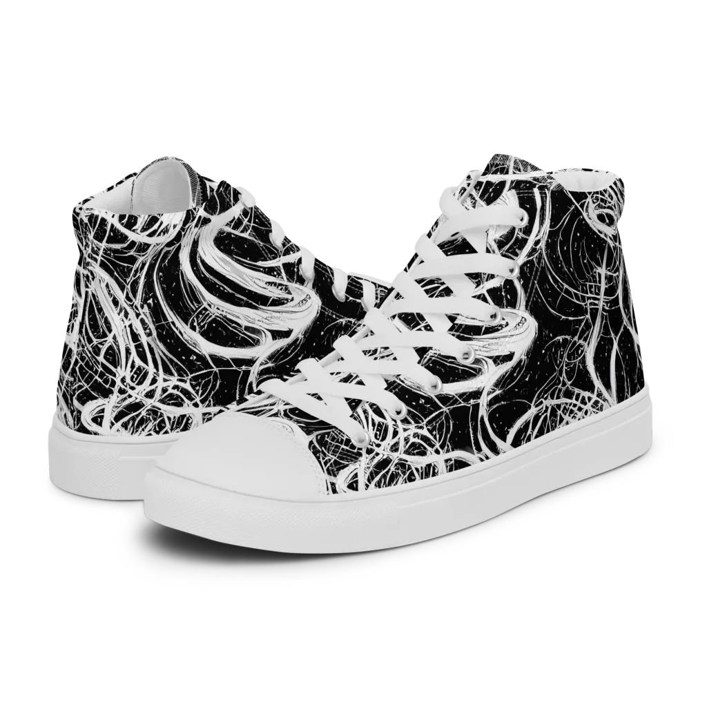 Blackroot Circuit on Men's High Top Canvas Shoes — Left