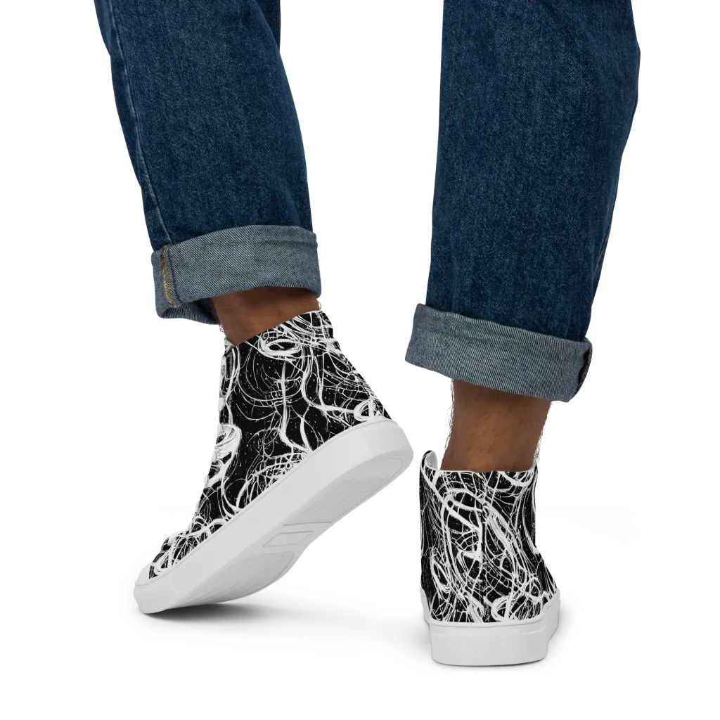 Blackroot Circuit on Men's High Top Canvas Shoes — Back