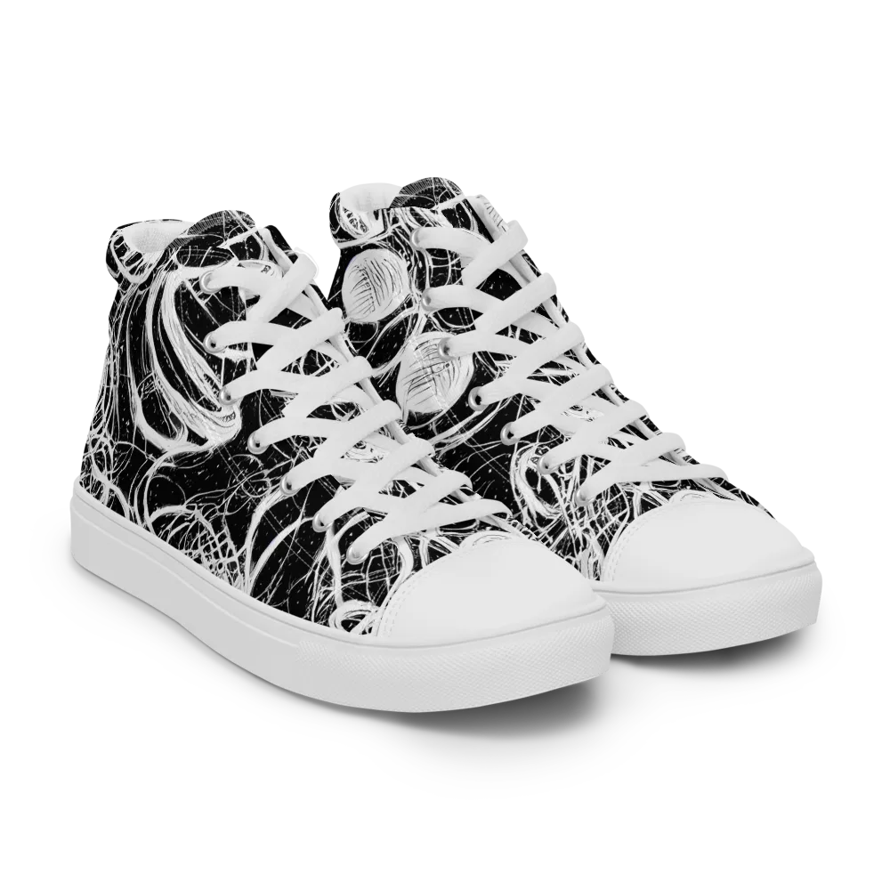 Blackroot Circuit on Women's High Top Canvas Shoes — Right Front