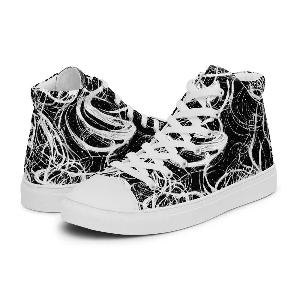 Blackroot Circuit on Women's High Top Canvas Shoes — Left