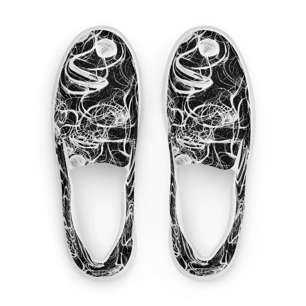Blackroot Circuit on Men's Slip-On Canvas Shoes — Front