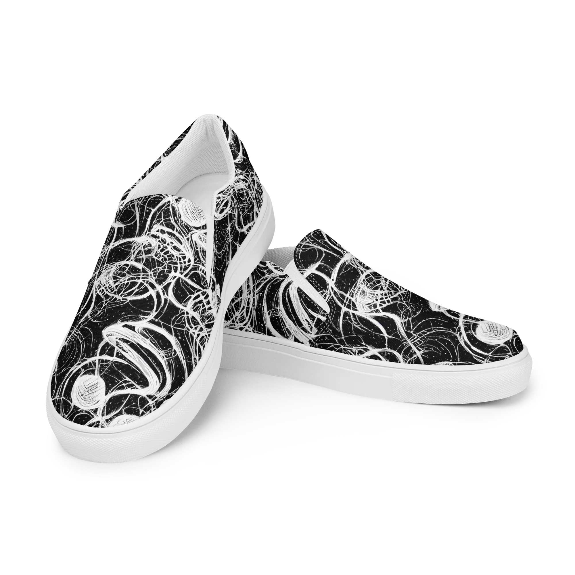Blackroot Circuit on Men's Slip-On Canvas Shoes — Left Front