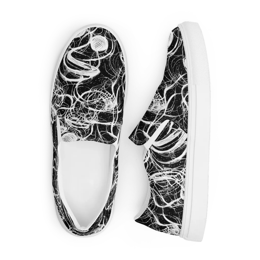 Blackroot Circuit on Men's Slip-On Canvas Shoes — Front