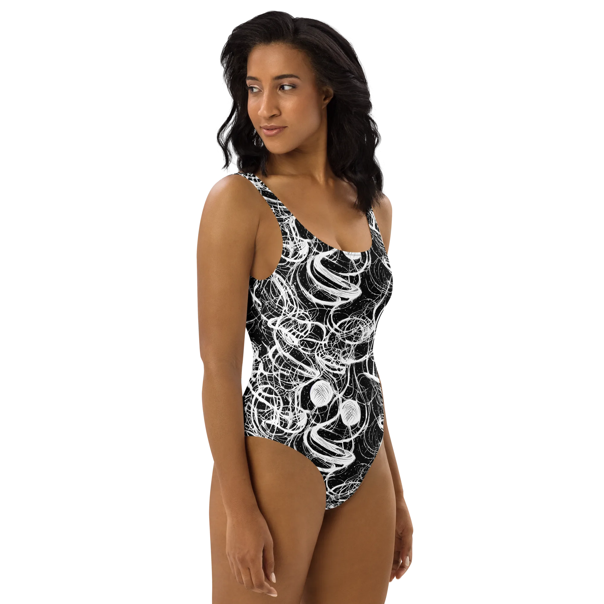 Blackroot Circuit on One-Piece Swimsuit — Right