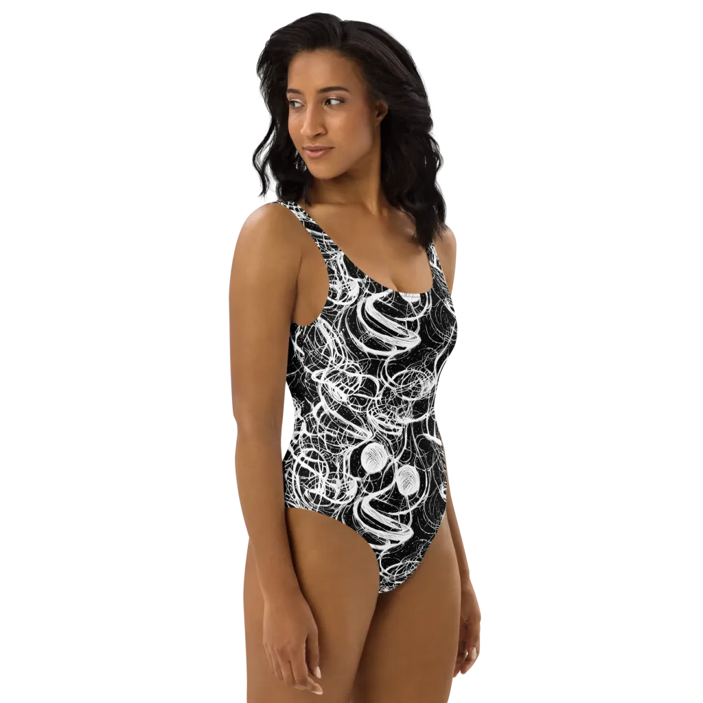 Blackroot Circuit on One-Piece Swimsuit — Right