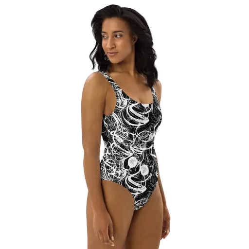 Blackroot Circuit on a One-Piece Swimsuit
