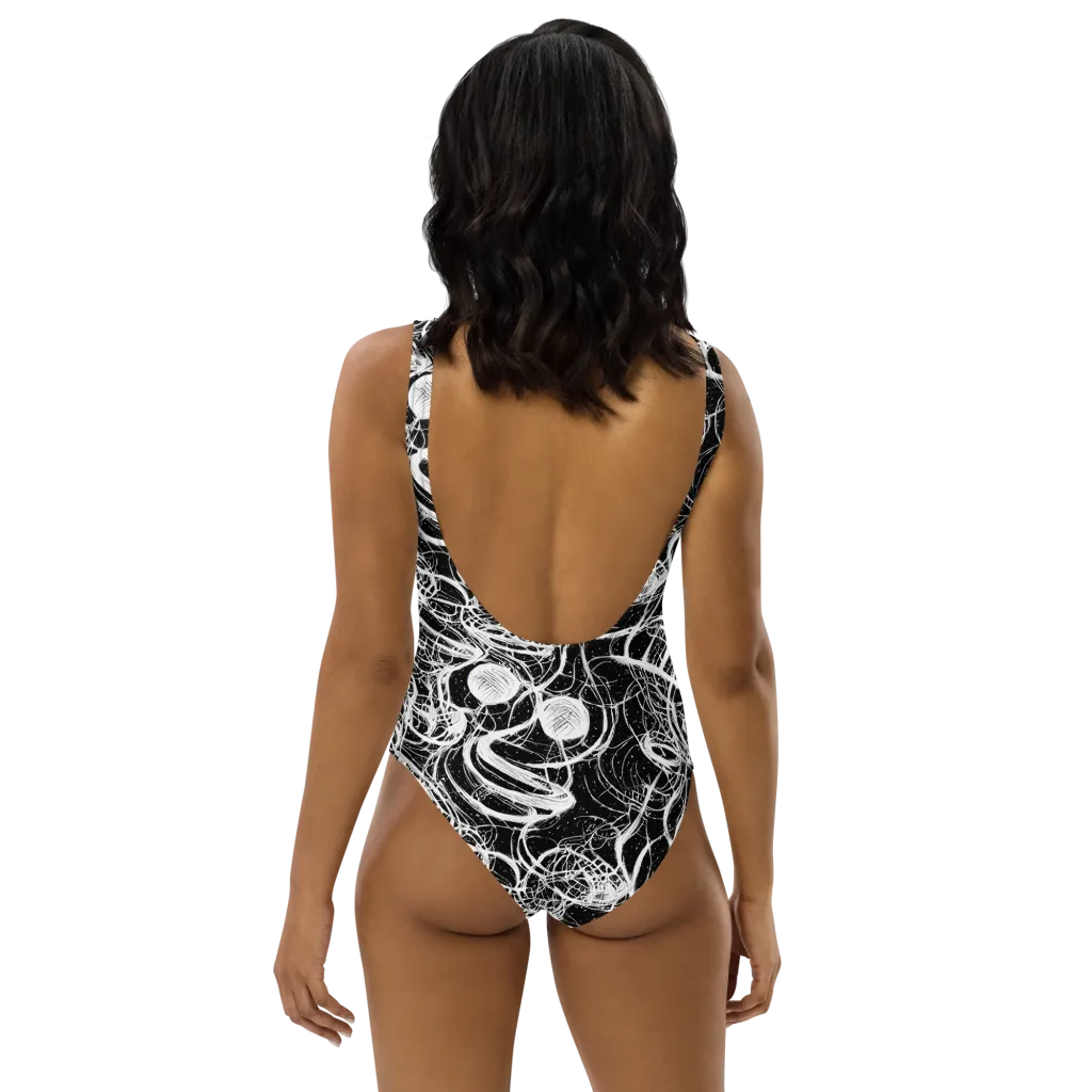 Blackroot Circuit on One-Piece Swimsuit — Back