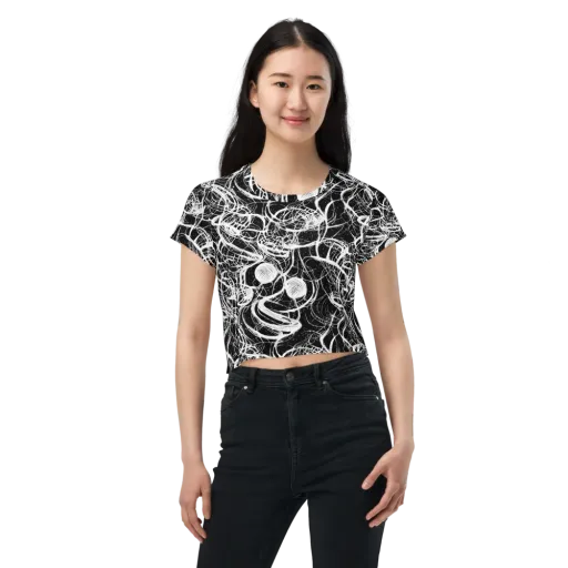 Blackroot Circuit on a Crop Tee