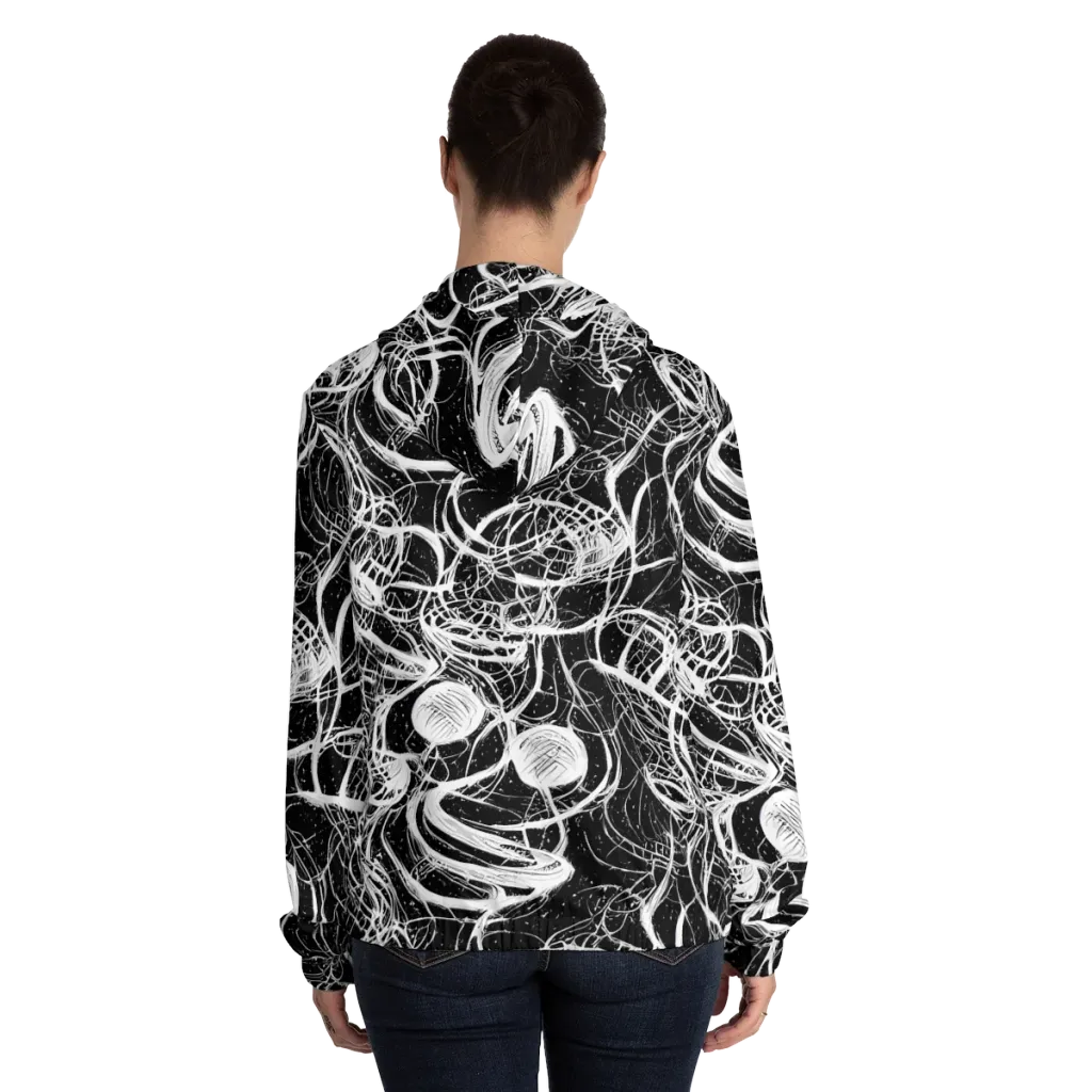 Blackroot Circuit on Women's Full-Zip Hoodie — Back On Person