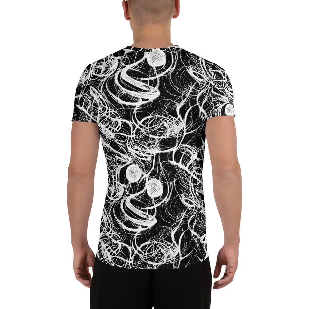 Blackroot Circuit on Men's Athletic T-Shirt — Back