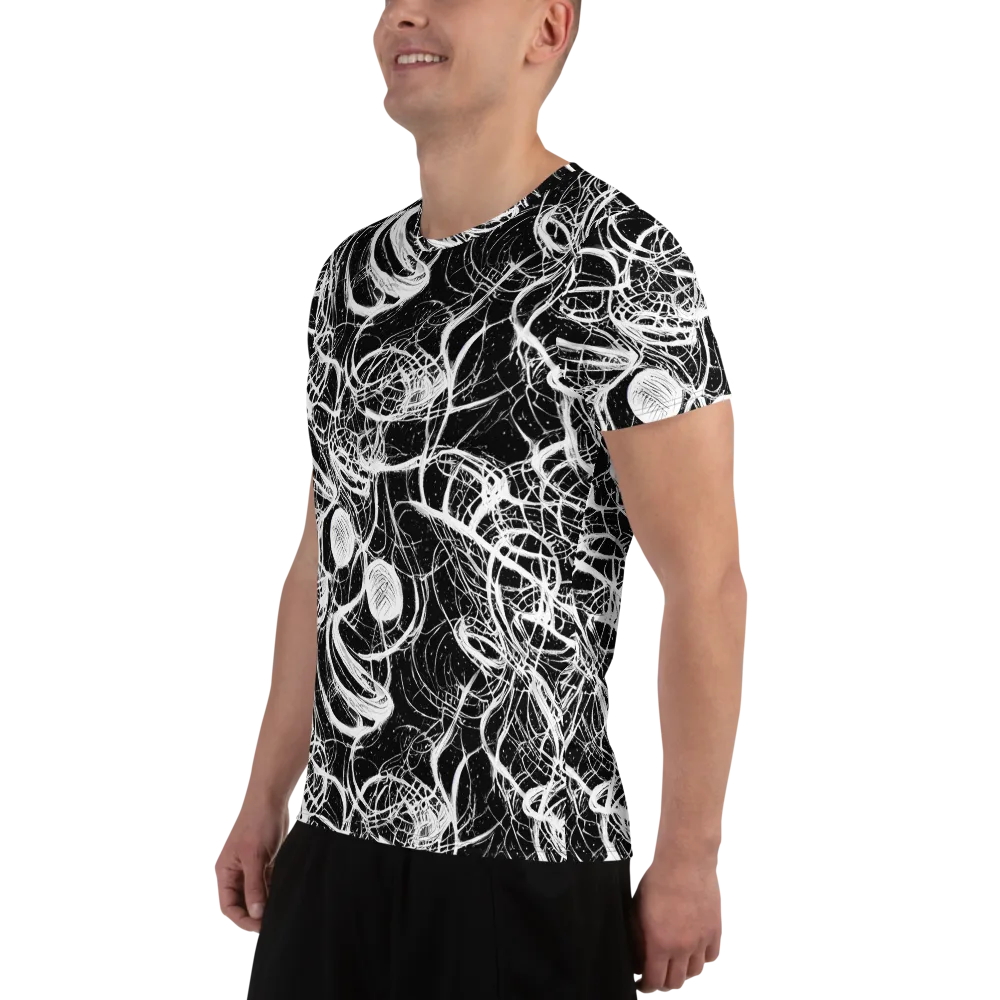 Blackroot Circuit on Men's Athletic T-Shirt — Left