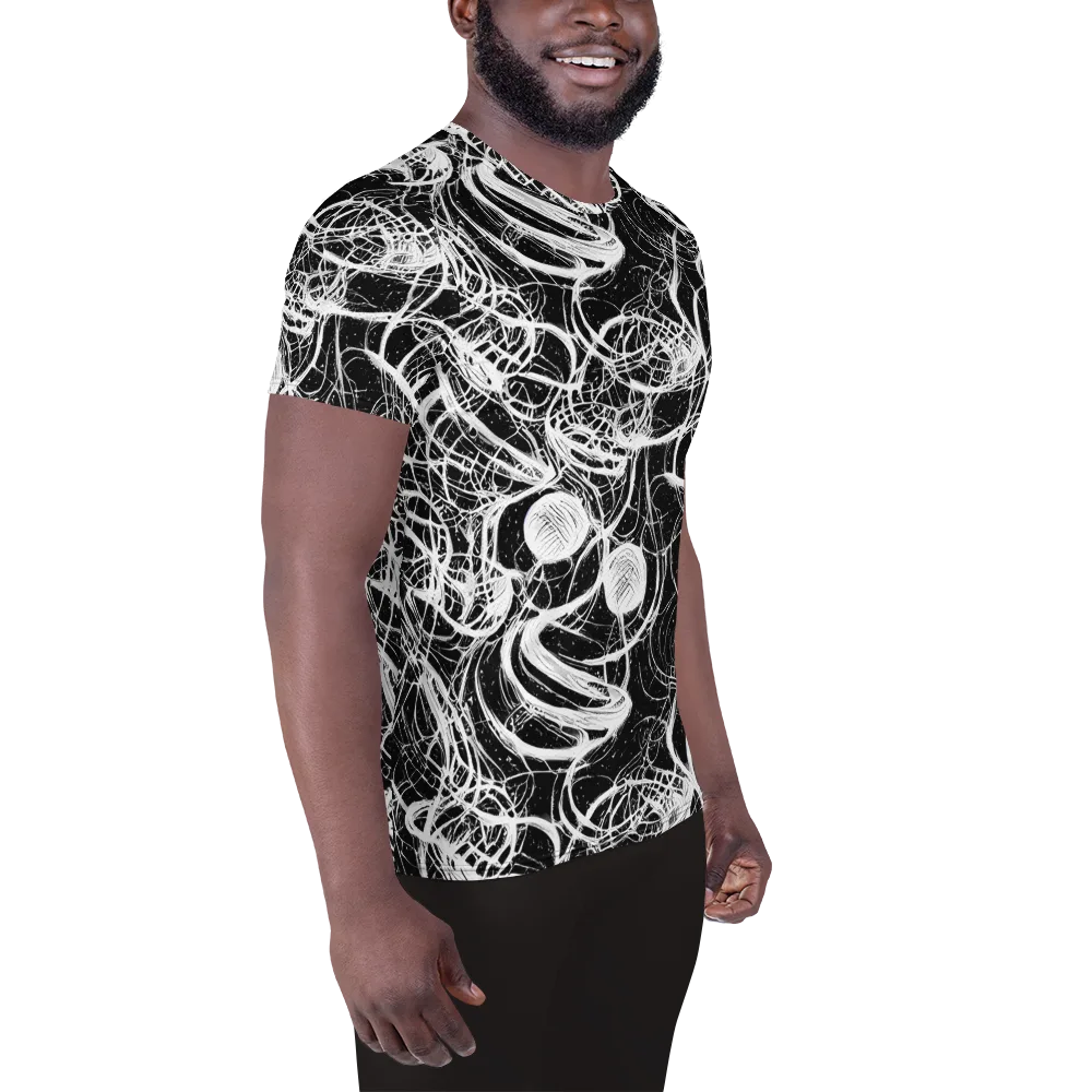 Blackroot Circuit on Men's Athletic T-Shirt — Right
