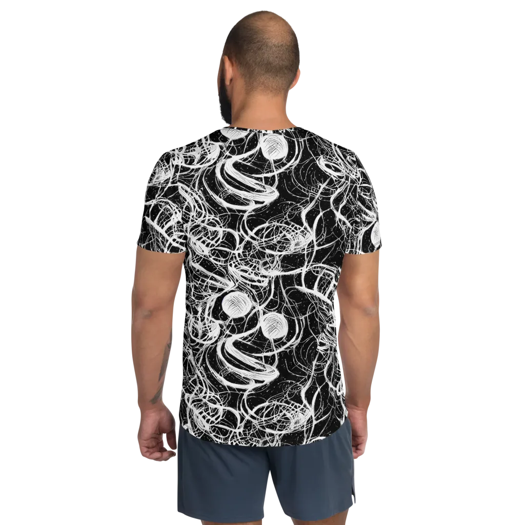 Blackroot Circuit on Men's Athletic T-Shirt — Back