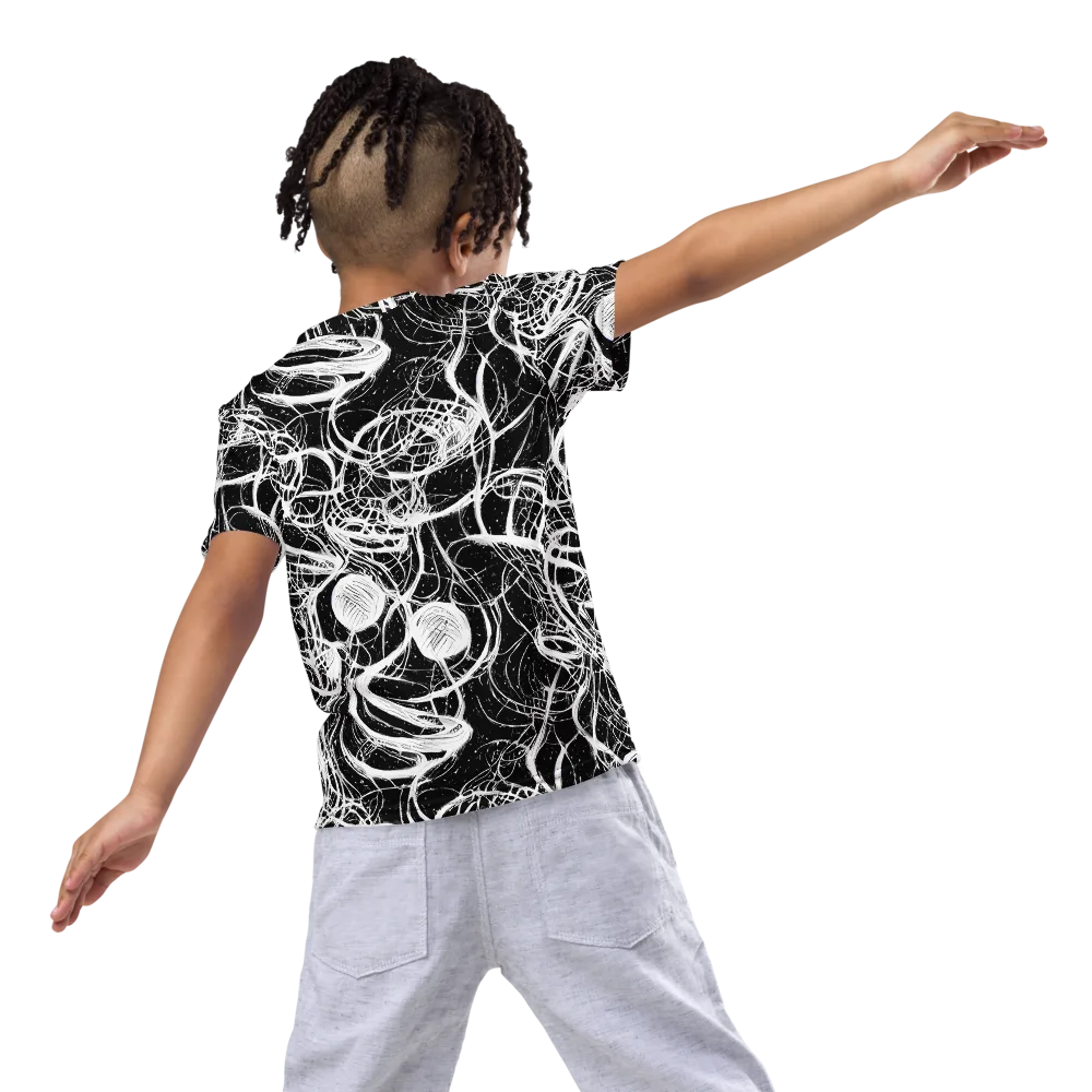 Blackroot Circuit on Kids Crew Neck T-Shirt — Back