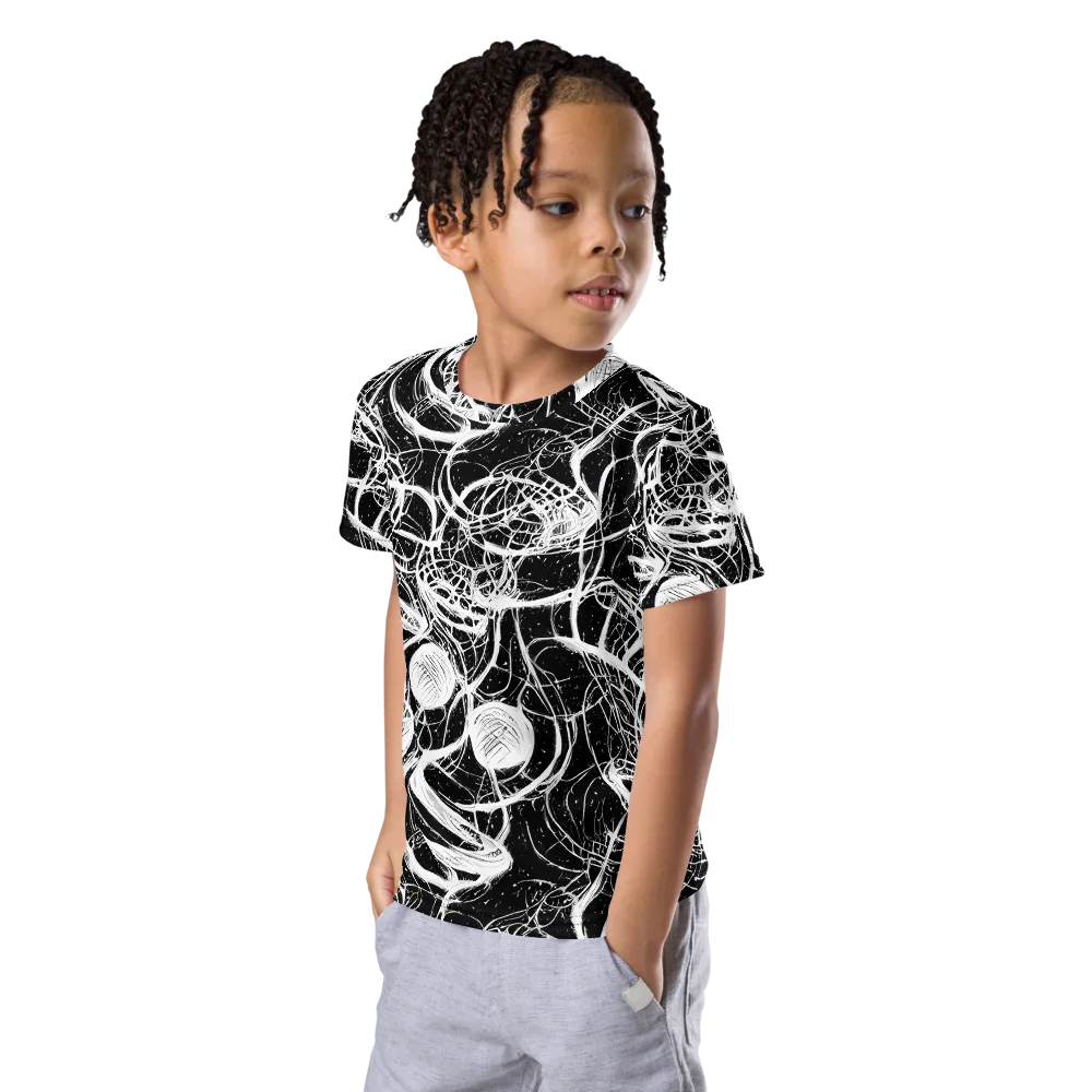 Blackroot Circuit on Kids Crew Neck T-Shirt — Left Front