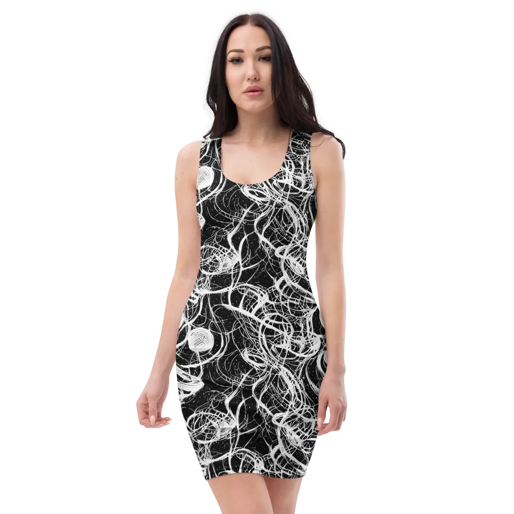 Blackroot Circuit on Bodycon Dress — Front