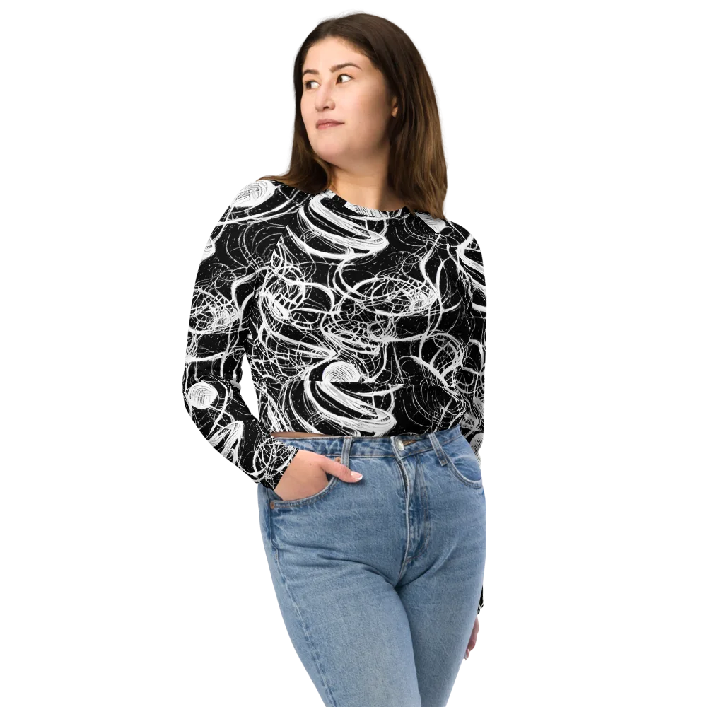 Blackroot Circuit on Long Sleeve Crop Top — Front